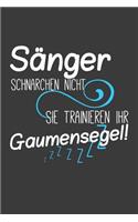 Sänger schnarchen nicht, sie trainieren ihr Gaumensegel: Liniertes DinA 5 Notizbuch für Musikerinnen und Musiker Musik Notizheft
