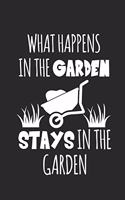 What Happens in the Garden Stays in the Garden: Gardening Notebook Gärtner Notizbuch Garten Tagebuch 6x9 Lined