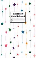Blank Sheet Music Notebook: Easy Blank Staff Manuscript Book Large 8.5 X 11 Inches Musician Paper Wide 12 Staves Per Page for Piano, Flute, Violin, Guitar, Trumpet, Drums, Cell