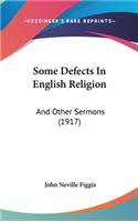Some Defects in English Religion