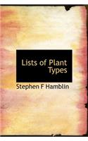 Lists of Plant Types