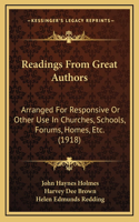 Readings from Great Authors