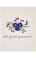 Dot Grid Journal: Purple Flowers, 150 Dot Grid Pages, Perfect for Bullet Journaling