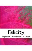 Felicity - Tagebuch - Notizbuch - Malbuch: Namensbuch 50 Seiten Vorname Felicity