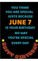 happy birthday June born: blank Lined Journal - diary record logbook- birthday gifts