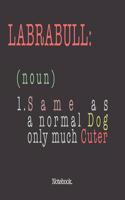 Labrabull (noun) 1. Same As A Normal Dog Only Much Cuter: Notebook