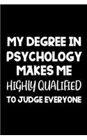 My Degree In Psychology Makes Me Highly Qualified To Judge Everyone