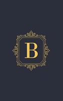 Initial B: Journal 6x9 dotted grid 150 pages for men, women