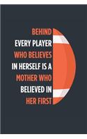 Behind Every Player Is A Mother Football Notebook - Football Mom Journal - Mom Football Diary - Football Gift Mother: Medium College-Ruled Journey Diary, 110 page, Lined, 6x9 (15.2 x 22.9 cm)