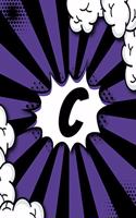 C - Sketchbook: Personalized Blank Sketchbook Customized With Monogram Letter C Comic Book Style Pop Art Initials For Names Starting With C
