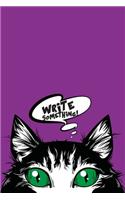 Black Cat Journal for Kids Purple Composition Book Cat Collection: Blank lined Notebook Journal for the Cat lover in you