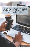 App Review Notebook: Web Application Review Log book Tracker - Stylish Photo Cover