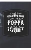 I Have Been Called Many Names In My Life, But Poppa Is My Favorite: Family life Grandpa Dad Men love marriage friendship parenting wedding divorce Memory dating Journal Blank Lined Note Book Gift