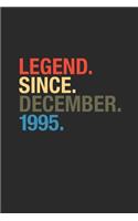 Legend Since December 1995: Blank Lined Notebook / Journal (6 X 9 -120 Pages) - Happy Birthday 24th Gift Idea