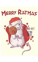 Merry Ratmas: Beautiful Christmas Journal Gift Item with Beautiful Interior Design 8.5" x11" 110 pages