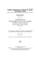 Pending nominations of Gregory B. Jaczko and Peter B. Lyons