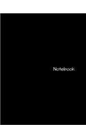 Notebook: Large Black Composition Notebook