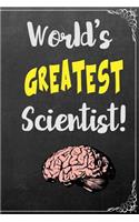 World's Greatest Scientist: Composition Book 5x5 Graph Journal Paper 6 X 9, Black Chalkboard for Office Home Student Teacher