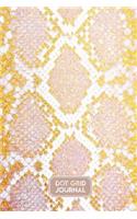 Dot Grid Journal Blank Notebook, Snakeskin