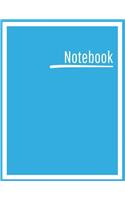 Notebook: College Ruled, Lined, Notebook for School, Work, 1 Subject, Bright Blue, Soft Cover