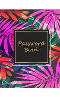 Password Book: Summer Night Flowers, 8.5 X 11 the Personal Internet Address & Password Log Book with Tabs Alphabetized, Internet Password Logbook, Password Organiz