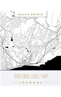 Hastings (Uk) Trip Journal: Lined Travel Journal/Diary/Notebook with Hastings (Uk) Map Cover Art