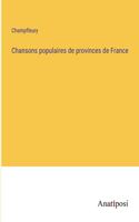 Chansons populaires de provinces de France