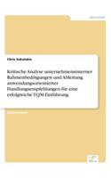 Kritische Analyse unternehmensinterner Rahmenbedingungen und Ableitung anwendungsorientierter Handlungsempfehlungen für eine erfolgreiche TQM-Einführung: (German)