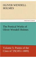 Poetical Works of Oliver Wendell Holmes