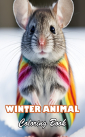 Winter Animal Coloring Book for Adults