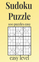 SUDOKU PUZZLE - easy level: 100 easy sudoku levels with answers - sudoku puzzle easy - Sudoku puzzle for beginners - sudoku puzzle books for adults - sudoku puzzle books for ki