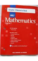 Chap Res Bk 2 W/ANS Holt Math CS 1 2007