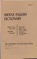 Middle English Dictionary