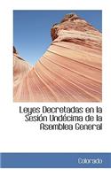 Leyes Decretadas En La Sesi N Und Cima de La Asemblea General
