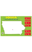 Iowa Write-On/Wipe-Off Desk Mat - State Map