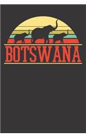 Notebook: Botswana Southern Africa Safari Elephant Gift Dot Grid 6x9 120 Pages Journal