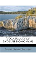 Vocabulary of English Homonyms