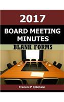 2017 Board Meeting Minutes: Blank forms for Board Meeting Minutes in 2017. Undated fill in the blank forms for 52 weeks. Good for business or organizational meeting planning.