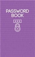 Password Book: Username and Internet Password Keeper: Purple Digital Pattern