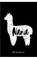 Dot Grid Journal: Nana Llama Cute Alpaca Animal Lover Llama-Lover - Black Dotted Bullet Notebook - Diary, Planner, Gratitude, Writing, Goal, Log Journal - 6x9 120 pag