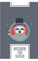 Notebook for sloths: Lined Journal with Magican Sloth with wand Design - Cool Gift for a friend or family who loves wizard presents! - 6x9" - 180 White lined pages - You