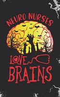 Neuro Nurses Love Brains: Blank Lined Journal Notebook for RN Neurology Nurses, Neuroscience Nurse, and neurological Nurse practitioners Halloween Trick or Treat gift
