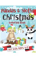 Pandas and Sloths Christmas Coloring Book for Kids Ages 4-8: A Christmas Season Gift Idea for Youthful Masters of the Slothful Arts of Laziness and Procrastination