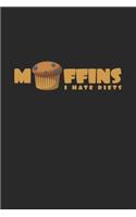 Muffins: 6x9 Muffins - blank with numbers paper - notebook - notes
