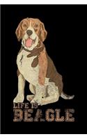 Life Is Beagle: Vintage Life Is Beagle Dog Funny Pet Lover For Men Women Kid Journal/Notebook Blank Lined Ruled 6x9 100 Pages
