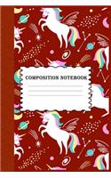 Composition Notebook: Unicorn Journal and Composition Notebook - Cute Unicorn Journal Notebook for perfect Drawing, sketching & Crayon Coloring A Large Journal With Blank