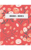 2020-2021: Monthly Planner 2020-2021 Floral Peony