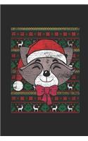 Ugly Christmas - Racoon: Graph Paper Notebook / Journal (6" X 9" - 5 Squares per inch - 120 Pages) - Ugly Christmas Gift Idea