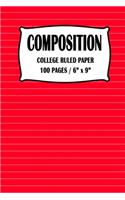 Composition College Ruled Paper Notebook
