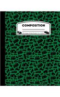 Composition: Cars and Trucks Green Marble Composition Notebook. Ninjas Wide Ruled Book 7.5 x 9.25 in, 100 pages, journal for boys or girls, kids, elementary scho